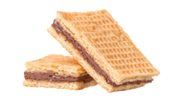 Transparent Background of Crispy Chocolate Wafers png
