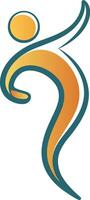 Dynamic Human Form Capturing the essence of movement and vitality logo mascot design vector