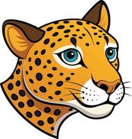 Jaguar is portrayed in a vibrant illustration, showcasing its distinctive spots, sharp gaze, and captivating presence vector