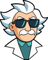 cientist, depicted in a vibrant and expressive cartoon style vector