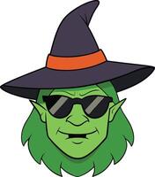 Cool Witch with Shades vector
