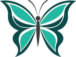 Graceful Emerald Butterfly vector