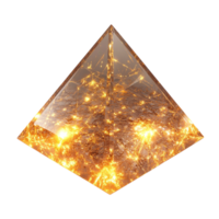 a pyramid with glowing lights on isolated on transparent background png