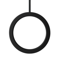 a black circular hanging object on a isolated on transparent background png