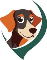Dog illustration with big eyes and friendly expression vector