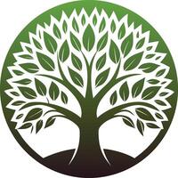 Circle of Life A stylized banyan tree vector
