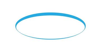 Abstract Oval Shape with a Bright Teal Border. vector