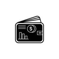 Flat e-wallet icon design with some indicators. vector