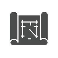 A Solid Representation of a Blueprint, Symbolizing Planning and Architectural Design vector