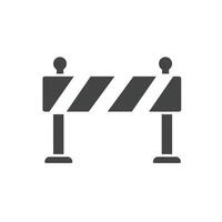 A Solid Depiction of a Construction Barrier, Representing Roadwork and Restricted Areas vector