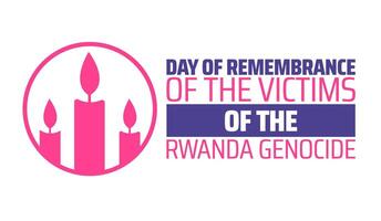 Day of Remembrance of the Victims of the Rwanda Genocide background banner or poster design template. observed every year in April. Holiday concept. Use to any Template, card, poster, placard. vector