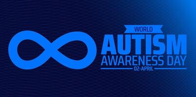 World Autism awareness day background banner or poster design template with autism infinity symbol design. Autism is a Developmental disability caused by difference in brain. observed every year. vector