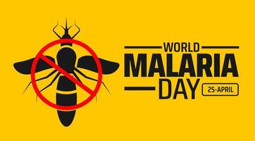World Malaria Day background banner or poster design template. observed every year in April. Holiday concept. Use to any Template vector