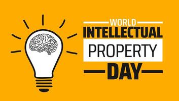 World Intellectual Property Day background banner or poster design template. observed every year in April. Holiday concept. vector