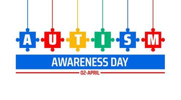 World Autism awareness day background banner or poster design template with child colorful hand design. Autism is a Developmental disability caused by difference vector