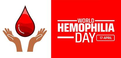 orld Hemophilia Day background banner or poster design template. observed every year in April. Holiday concept. Use to any Template, card, poster, vector