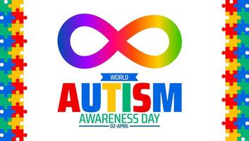 World Autism Acceptance Week background banner or poster design template. vector