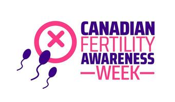 Canadian Fertility Awareness Week background banner or poster design template. observed every year in April. Holiday concept. Use to any Template, card, poster, placard, template. vector