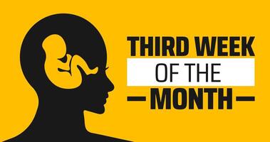 Third Week of the Month background banner or poster design template. observed every year in April. Holiday concept. Use to any Template, card, poster, placard, template. vector