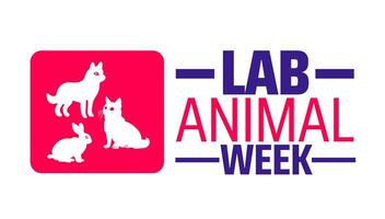 Lab Animal Week background banner or poster design template. observed every year in April. Holiday concept. Use to any Template, card, poster, placard, template. vector
