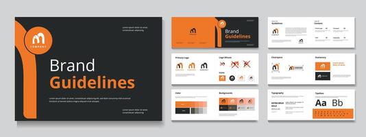 Professional Creative Brand Guidelines Design Template vector
