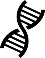 Black DNA Structure Icon Isolated on White Simple Strand Symbol for Medical and Scientific Use vector