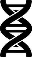 Simple Black DNA Strand on White Background for Science, Biology, and Healthcare Projects vector
