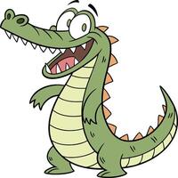 Smiling Alligator Cartoon Vectors - Perfect for Kids Graphics