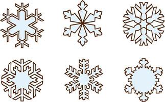 Snowflake. White and blue Snowflake. Snow winter. Snowflake icons. Snowflake icon. vector