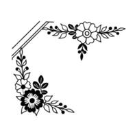 Whimsical Floral Frame Design vector