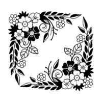 DIY Floral Frame Creation vector