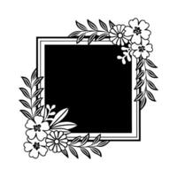 Spring Floral Frame for Crafts vector