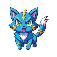 Lightning Guardian Cat vector