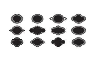 Intricate Elegant Badge Frame Label Set vector