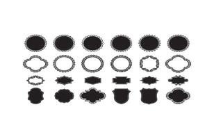 Elegant Badge Frame Luxury Label Set Pack vector