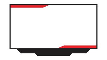 Overlay frame design for game live stream, game overlay frame vector