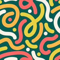 A colorful pattern with shapes and lines vector