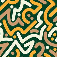A pattern with many different shapes and colors vector