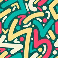 A colorful pattern with various shapes and colors vector