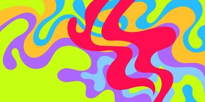 A colorful abstract painting with a red and blue figure vector