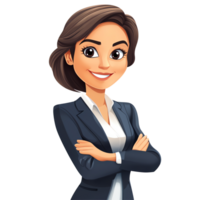 Confident Woman Achieving Goals in Business with Determination and Success png