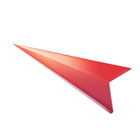 Pointing Red Arrow on Black Background for Navigation and Direction png