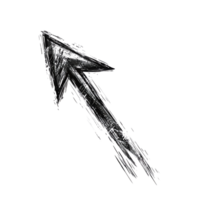 Abstract Arrow Moving Upward with Artistic Grunge Texture on Black png