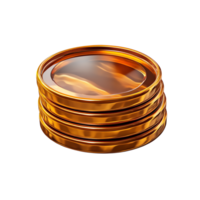 Stack of Coins Shiny Golden Currency on Dark Background Design png
