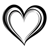 Creating Heart Shape with Light Streaks on Black Background Concept png