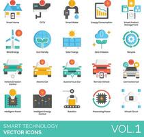 Smart technology icons set, vol 1 vector