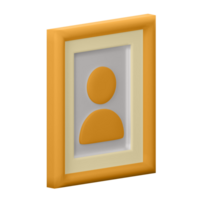 A picture frame with a person in it png