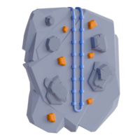 A rock with a chain attached to it png