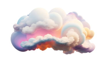 A cloud with colorful clouds on it png
