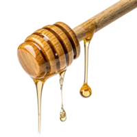 new mods set honey dripping from a wooden stick on a transparent background png